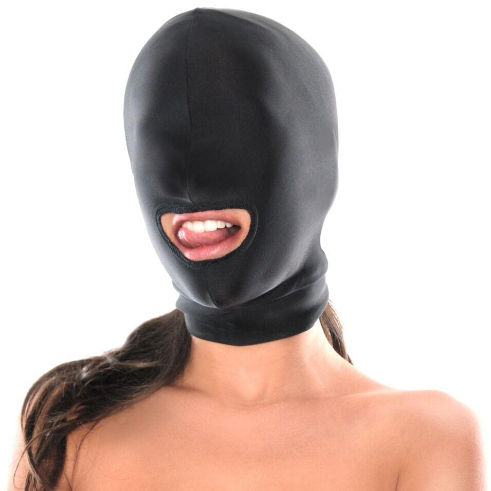 Μάσκα κεφαλιού με άνοιγμα για το στόμα - spandex open mouth hood fetish fantasy series